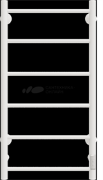 Полотенцесушитель электрический EWRIKA Сафо PN 80x45 см, подключение справа, слева, матовый белый, лесенка 4657763847746