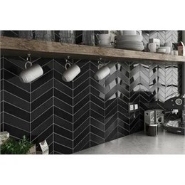 Плитка керамическая напольная 23203 CHEVRON Negro Mate RIGHT 9х20,5 см Equipe 23203