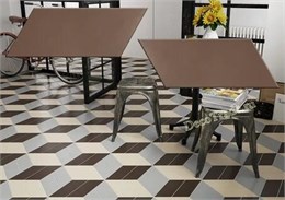 Плитка керамическая напольная 23204 CHEVRON Crema Mate LEFT 9х20,5 см Equipe 23204