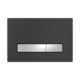 Кнопка BERGES для инсталляции ATOM Line черная SoftTouch/хром глянец
