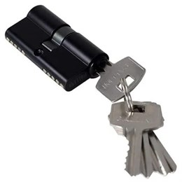 Р 60C MatBlack Ключевой цилиндр, ключ-ключ, Черный матовый