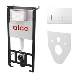 Комплект 4 в 1 инсталляции с хром кнопкой AlcaPlast AM101/1120 RU - M571-0001