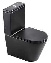 Напольный унитаз Gid Tn2189Bm безободковый с сиденьем микролифт чёрный матовый Tn2189Bm