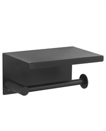 Держатель для туалетной бумаги с крышкой Uno Black 10971-B