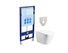 SET AQUATEK АМАДЕО cm (рама AQUATEK Standard INS-0000012(без клавиши и крепежа)+унитаз АМАДЕО AQ1180-00 с тонким сиденьем soft-close SET AQUATEK АМАДЕО cm