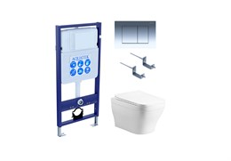 Set AQUATEK АМАДЕО cm (рама AQUATEK Standard INS-0000012 с звукоиз.прокладкой+крепеж KKI-0000002+кнопкаKDI-0000010+унитаз АМАДЕО AQ1180-00 с крышкой-сиденьем soft-close) SET AQUATEK АМАДЕО cm-010 4в1