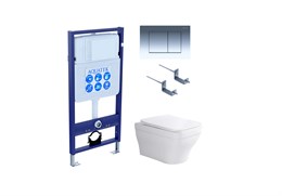 Set AQUATEK АМАДЕО (рама AQUATEK Standard INS-0000012 с звукоиз.прокладкой+крепеж KKI-0000002+кнопкаKDI-0000010+унитаз АМАДЕО AQ1163-00 с крышкой-сиденьем soft-close) SET AQUATEK АМАДЕО-010 4в1