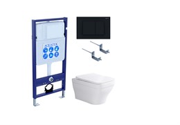 Set AQUATEK АМАДЕО (рама AQUATEK Standard INS-0000012 с звукоиз.прокладкой+крепеж KKI-0000002+кнопкаKDI-0000012+унитаз АМАДЕО AQ1163-00 с крышкой-сиденьем soft-close) SET AQUATEK АМАДЕО-012 4в1