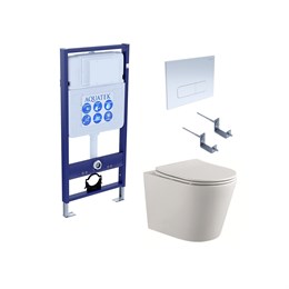 SET AQUATEK ВЕГА cmp-013 (рама AQUATEK Standard INS-0000012 с клавишей KDI-0000013 и крепежом KKI-0000002+унитаз ВЕГА AQ1904-00 с тонким сиденьем sc SET AQUATEK ВЕГА cmp-013