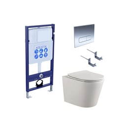 SET AQUATEK ВЕГА cmp-016 (рама AQUATEK Standard INS-0000012 с клавишей KDI-0000016 и крепежом KKI-0000002+унитаз ВЕГА AQ1904-00 с тонким сиденьем sc SET AQUATEK ВЕГА cmp-016