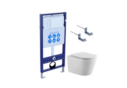 Set AQUATEK ВЕГА-KKI2 (рама AQUATEK Standard INS-0000012+звукоизоляционная прокладка+крепеж KKI-0000002+унитаз ВЕГА AQ1905-00+тонкое сиденье с механиз Set AQUATEK ВЕГА-KKI2