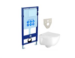 SET AQUATEK ДИВА (рама AQUATEK Standard INS-0000012(без клавиши и крепежа)+унитаз ДИВА AQ2012-00 с тонким сиденьем soft-close SET AQUATEK ДИВА