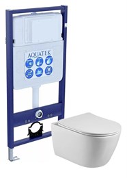 SET AQUATEK БЕТТА (рама AQUATEK Standard INS-0000012(без клавиши и крепежа)+унитаз БЕТТА AQ1253W-00 с тонким сиденьем soft-close SET AQUATEK БЕТТА