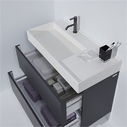 Laufen Kartell Раковина 90х46х12 см, 1 отв., без перелива, цвет: белый 8.1033.8.000.111.1