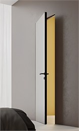 Комплект двери скрытого монтажа Invisible 5 ST, 59 мм (открывание на себя), с притвором, профиль черный, Ал. кромка с 3-х сторон, L/R700/2000 O/Invisible5/ST/59/черн/R/L/700/2000
