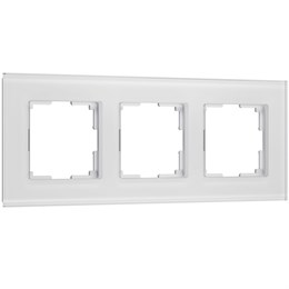 Рамка из стекла на 3 поста Senso белый soft-touch W0033101