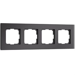 Рамка из стекла на 4 поста Senso черный soft-touch W0043108