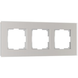 Рамка из стекла на 3 пост Senso дымчатый soft-touch W0033117