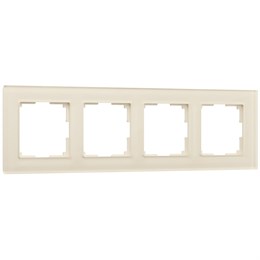 Рамка из стекла на 4 поста Favorit молочный W0041141