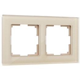 Рамка из стекла на 2 поста Favorit шампань W0021111