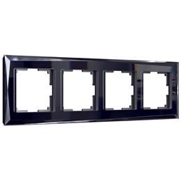 Рамка из стекла на 4 поста Diamant черный W0041208