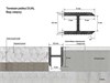 Теневая рейка LACONISTIQ DUAL, под панели и керамог. Светлое золото анод. (8,6х12х3000мм. заор 6мм) вставка FLEX в комплекте 22-15-300 - фото 108339