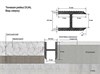 Теневая рейка LACONISTIQ DUAL, под панели и керамог. Черный МУАР RAL9005 (8,6х12х3000мм. заор 6мм) вставка FLEX в комплекте 22-31-300 - фото 108340
