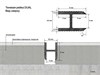 Теневая рейка LACONISTIQ DUAL, под панели и керамог. Светлое золото анод. (8,6х12х3000мм. заор 6мм) вставка FLEX в комплекте 22-15-300 - фото 108351