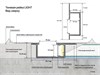 Теневая рейка LACONISTIQ Light Св. золото анодированное (45,7*15,45*3000мм.) под подсветку, вставка FLEX в комплекте 23-15-300 - фото 108387