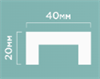 Молдинг LB40 BR490 40мм х 20мм х 2700мм LB40 BR490 - фото 109818