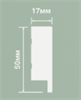 Финишный молдинг LF1 GR3 50мм х 17мм х2700мм LF1 GR3 - фото 110002
