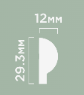 Финишный молдинг LF135A NP 29,3мм х 12мм х2700мм LF135A NP - фото 110021