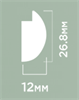 Финишный молдинг LF140B BR432 26мм х 12мм х2700мм LF140B BR432 - фото 110130