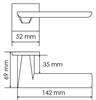 Ручка дверная Morelli "PLATEAU" MH-51-S6 SC Цвет - Матовый хром MH-51-S6 SC - фото 111827