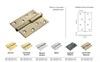 Петля MORELLI стальная разъёмная MSD 100X70X2.5 SG L Левая Цвет - Матовое золото MSD 100X70X2.5 SG L - фото 112402