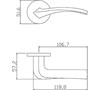 Дверная ручка ADDEN BAU WAVE S-488 GRAPHITE Графит S-488 GRAPHITE - фото 113640