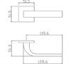 Дверная ручка ADDEN BAU COMET S-546 NICKEL Никель S-546 NICKEL - фото 113772