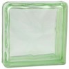 Стеклоблок завершающий окрашенный в массе Волна зеленый (190х190х80) volncol8