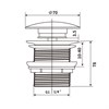 Донный клапан с керамической крышкой Vincea DBS-216, белая крышка, без перелива DBS-216 - фото 11942