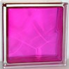 Стеклоблок стандартный окрашенный внутри Волна малиновый (190х190х80) wave_vn_9