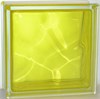 Стеклоблок стандартный окрашенный внутри Волна жёлтый (190х190х80) wave_vn_12