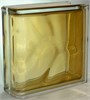 Стеклоблок торцевой окрашенный внутри Волна коричневый (190х190х80) torzwave_6