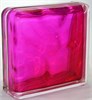 Стеклоблок завершающий окрашенный внутри Волна малиновый (190х190х80) zaverwave_1