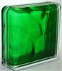 Стеклоблок завершающий окрашенный внутри Волна изумруд (190х190х80) zaverwave_10