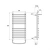 Полотенцесушитель электрический Point Альфа PN05148SPE П11 400x800 с полкой левый/правый, хром PN05148SPE - фото 28095