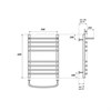 Полотенцесушитель электрический Point Альфа PN05156SPE П7 500x600 с полкой левый/правый, хром PN05156SPE - фото 28130