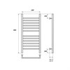 Полотенцесушитель электрический Point Аврора PN10148SE П12 400x800 левый/правый, хром PN10148SE - фото 28294