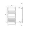 Полотенцесушитель электрический Point Аврора PN10158SE П12 500x800 левый/правый, хром PN10158SE - фото 28359