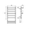 Полотенцесушитель электрический Point Артемида PN14156PE П4 500x600 c 2 полками, левый/правый хром PN14156PE - фото 28495