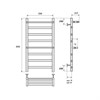 Полотенцесушитель электрический Point Артемида PN14158PE П6 500x800 c 2 полками, левый/правый хром PN14158PE - фото 28503